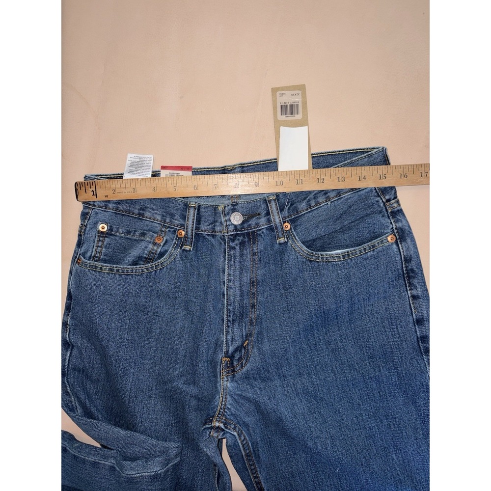 New Levis 550 Jeans Mens 32x30 Blue Relaxed Tapered Zip Fly Medium Wash Denim - Picture 3 of 9